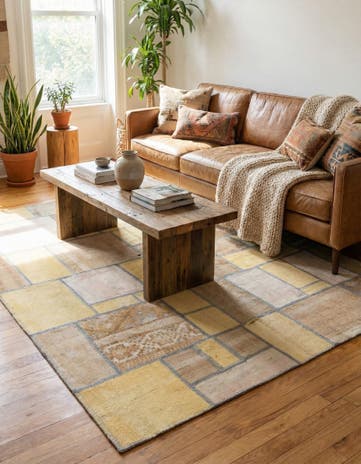 6' 8 x 8' 5 Hand Knotted Ultra Vintage Persian Wool Rug