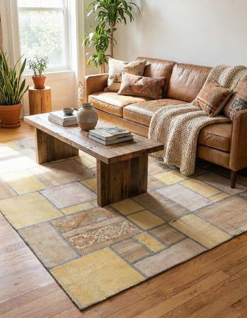 6' 8 x 8' 5 Hand Knotted Ultra Vintage Persian Wool Rug