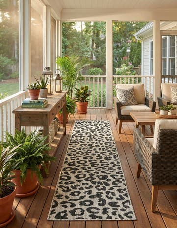 2' x 8' Easy-Clean Safari Indoor / Outdoor Runner Rug