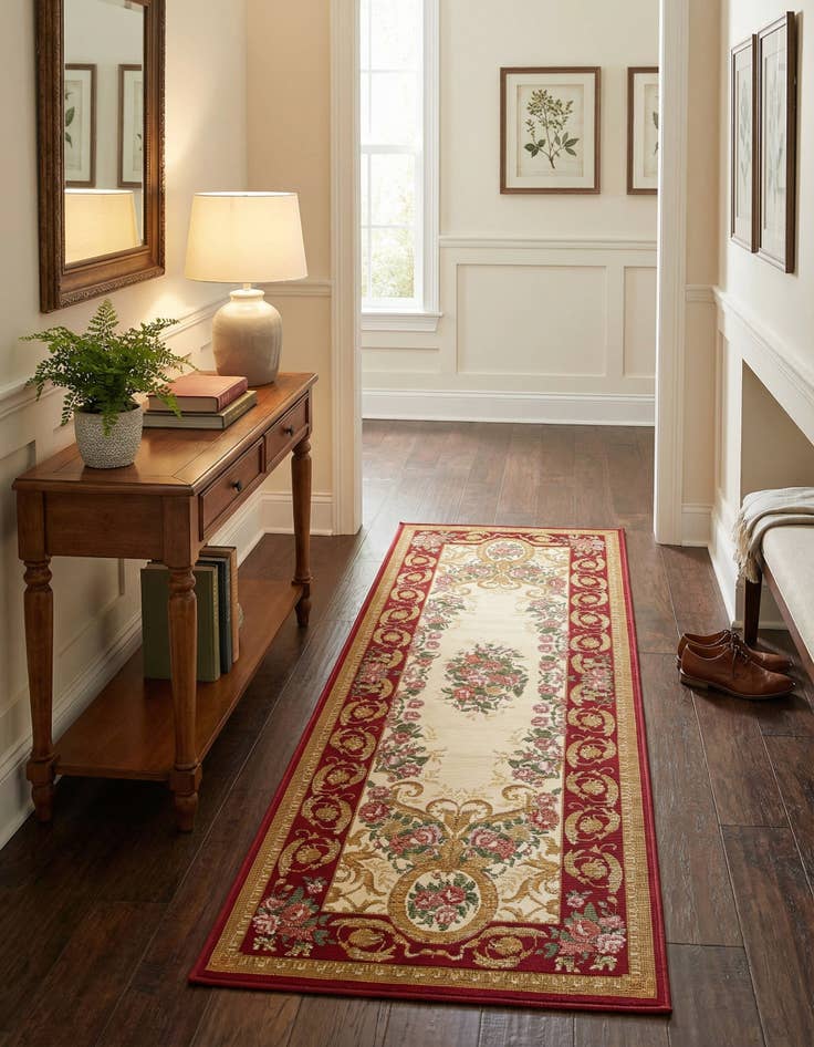 Detail image of 2' x 6' Easy-Clean Traditional Indoor / Outdoor Runner Rug