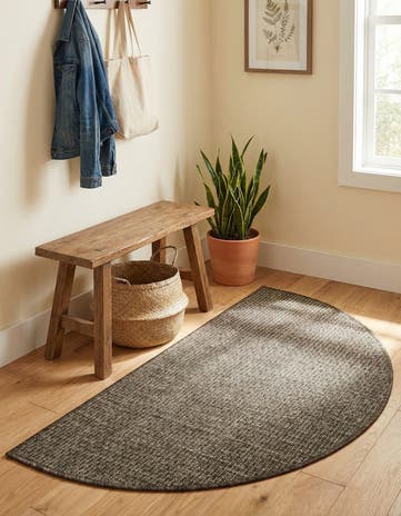 2' 2 x 3' 7 Easy-Clean Solid Indoor / Outdoor Hearth Rug