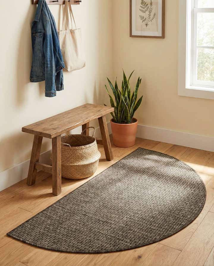 2' 2 x 3' 7 Easy-Clean Solid Indoor / Outdoor Hearth Rug