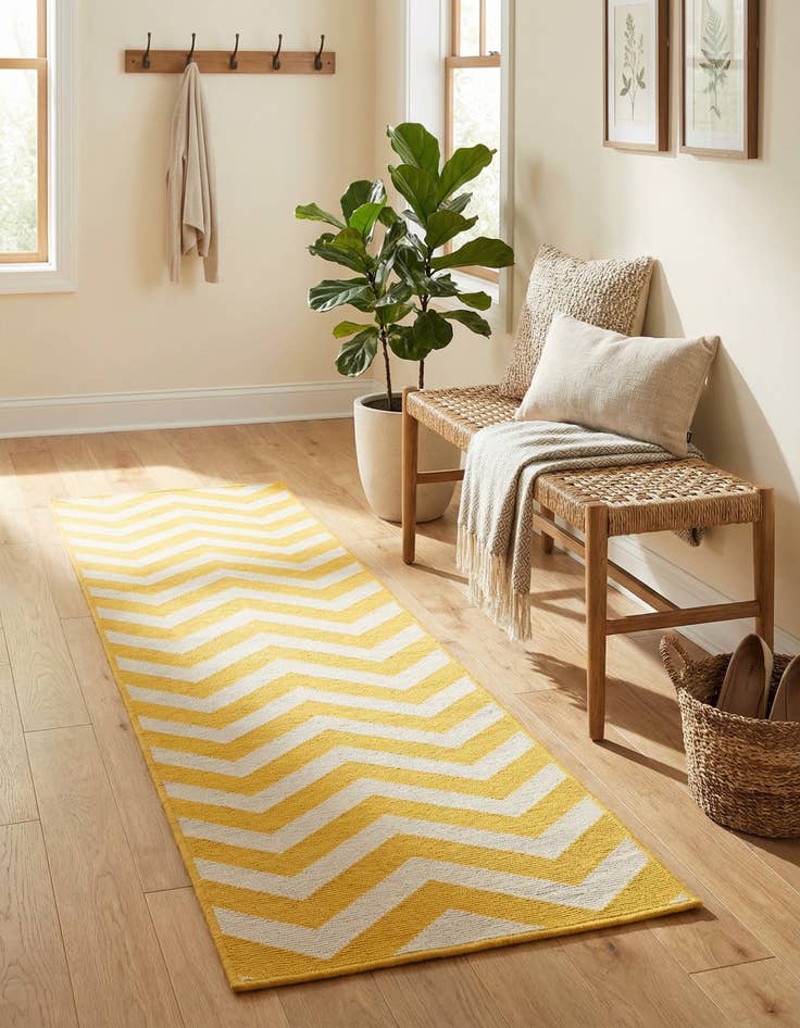 Detail image of 2' x 6'  Washable Coastal Indoor / Outdoor Runner Rug