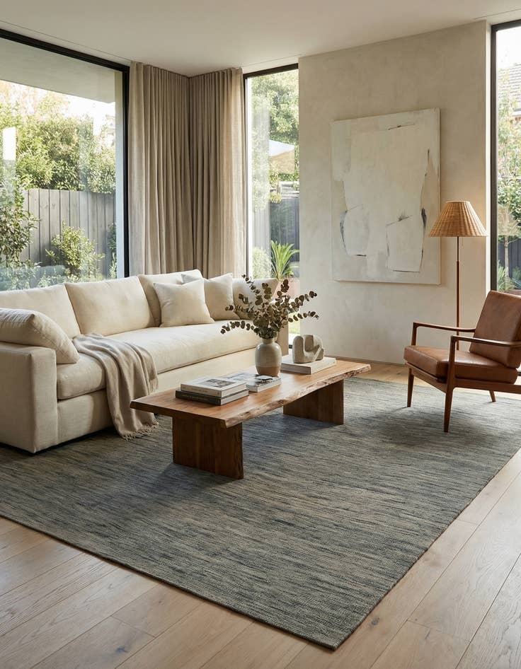 Detail image of 8' 9 x 9' 3  Hand Woven Kilim Modern Wool Rug