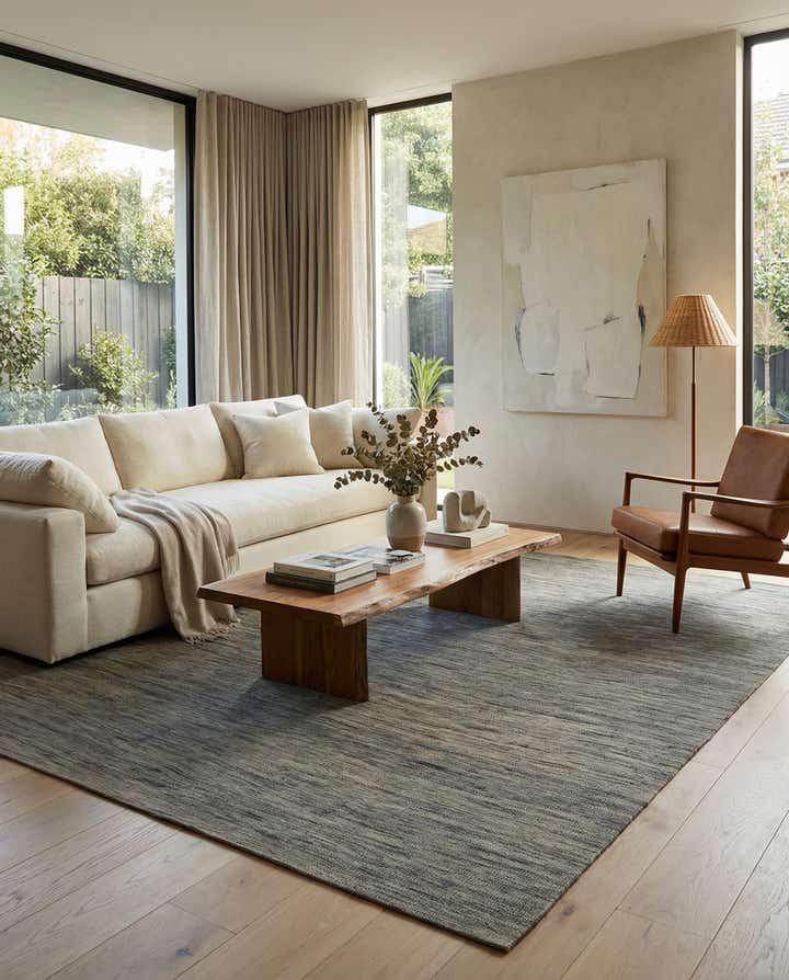 8' 9 x 9' 3 Hand Woven Kilim Modern Wool Rug