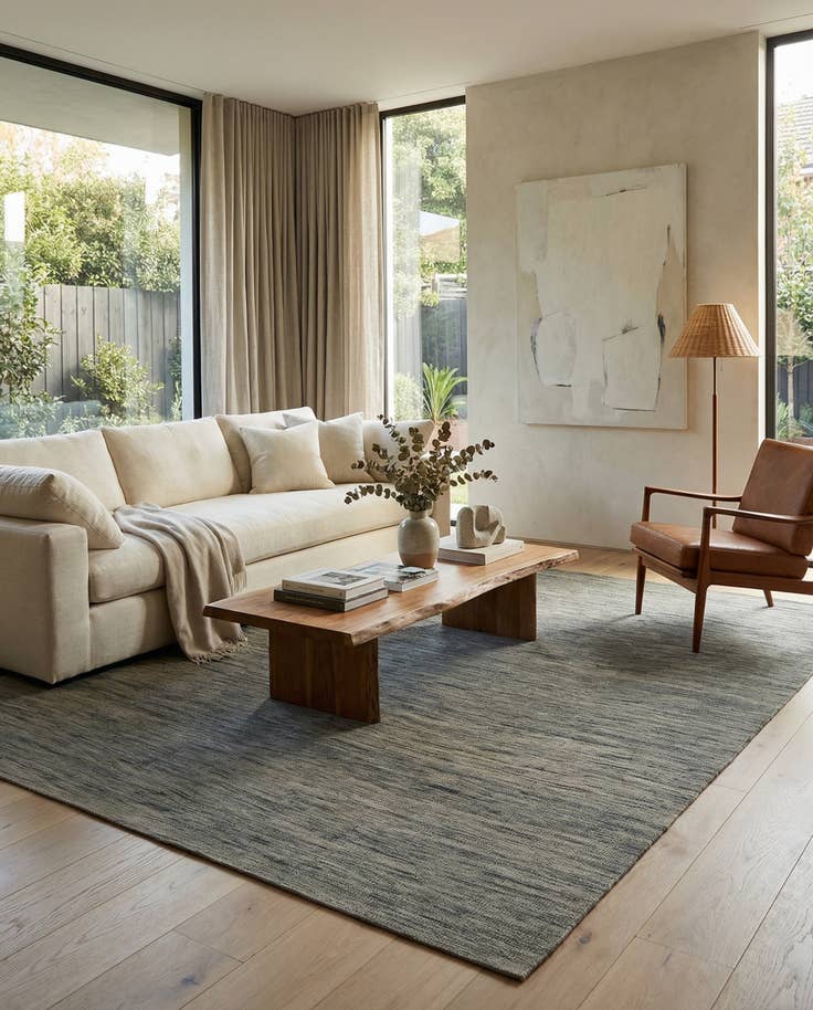 Detail image of 8' 9 x 9' 3 Hand Woven Kilim Modern Wool Rug