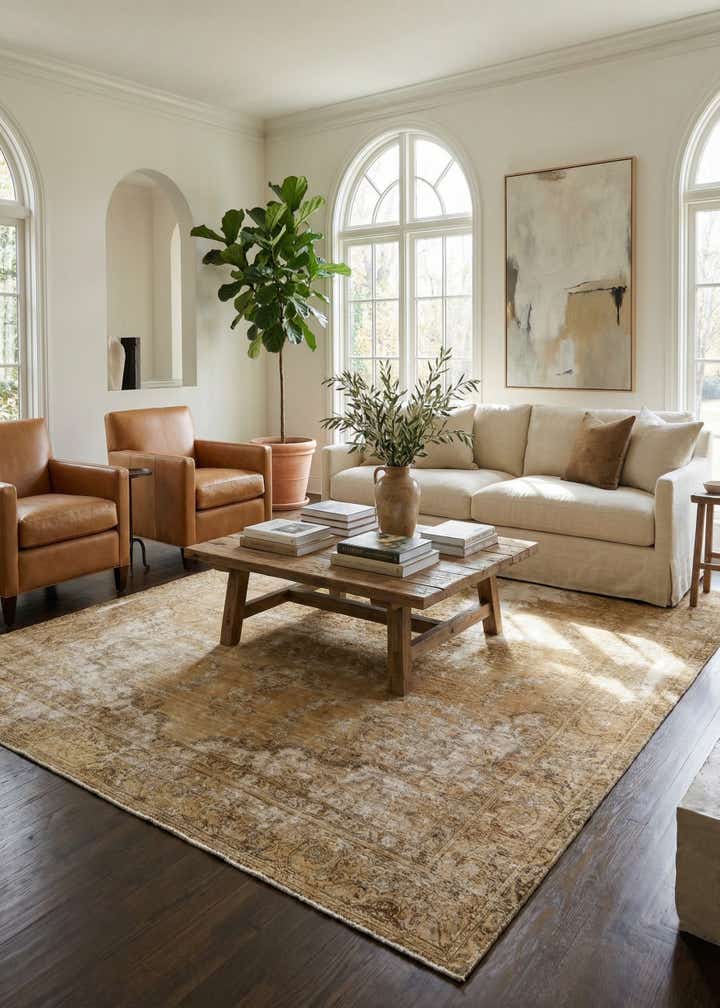 9' 5 x 12' 3 Hand Knotted Ultra Vintage Persian Wool Rug