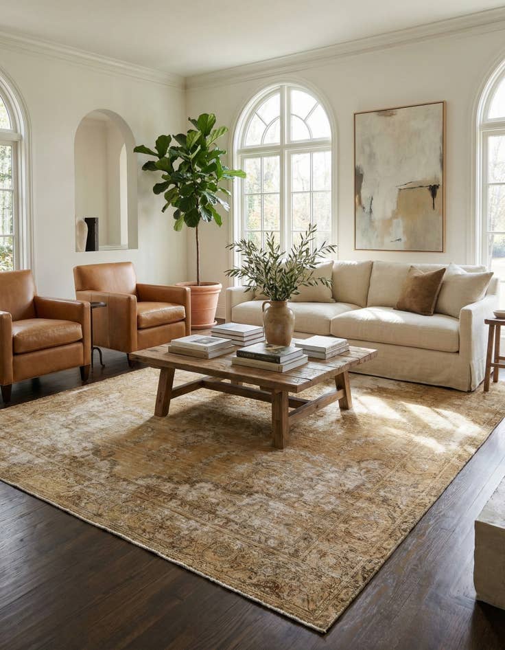 Detail image of 9' 5 x 12' 3  Hand Knotted Ultra Vintage Persian Wool Rug