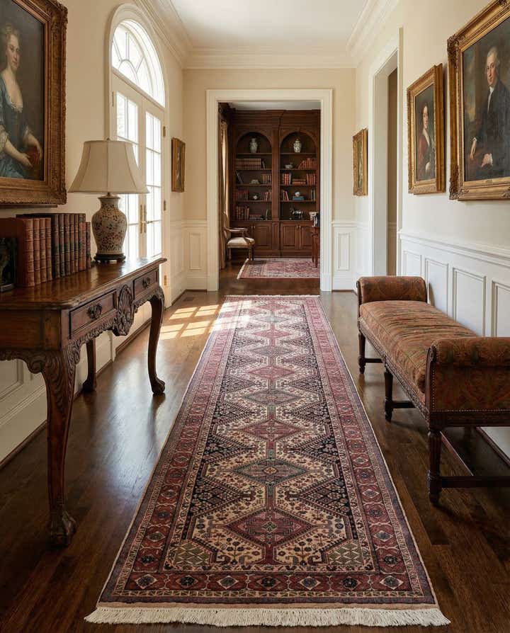 3' x 11' Hand Knotted Shirvan Wool Runner Rug