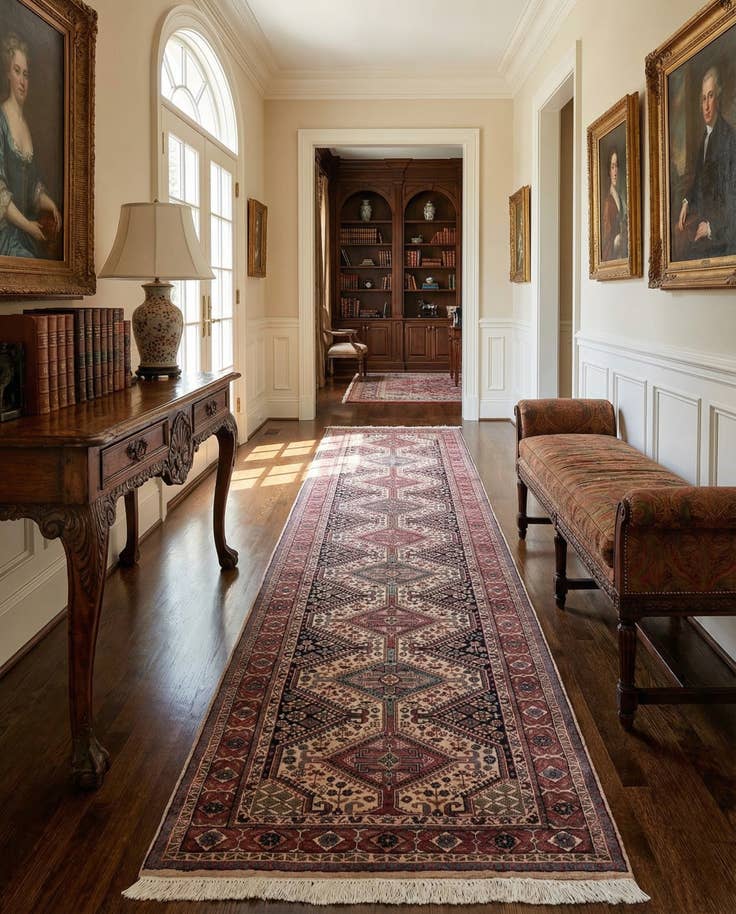 Detail image of 3' x 11' Hand Knotted Shirvan Wool Runner Rug