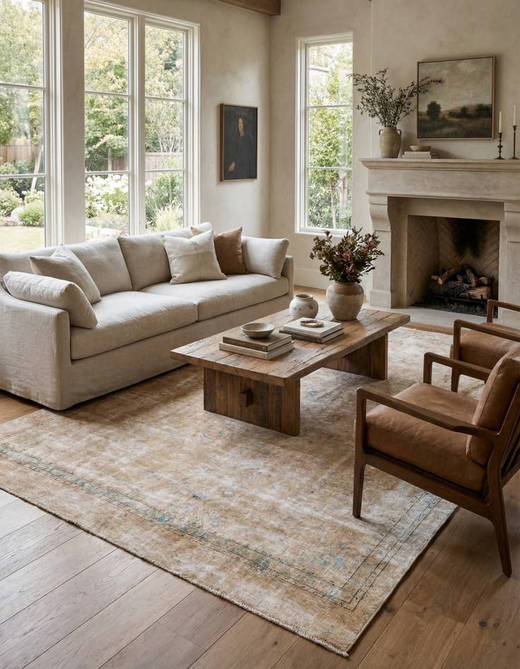 Detail image of 8' 1 x 11' 2  Hand Knotted Ultra Vintage Persian Wool Rug