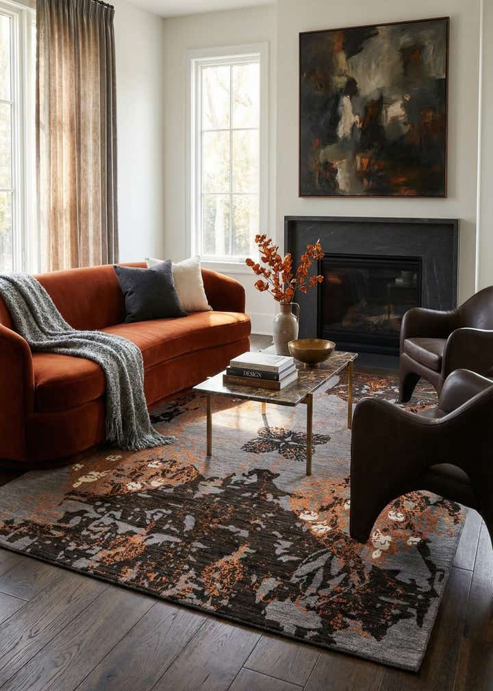 5' 5 x 7' 10 Hand Knotted Anar Rug