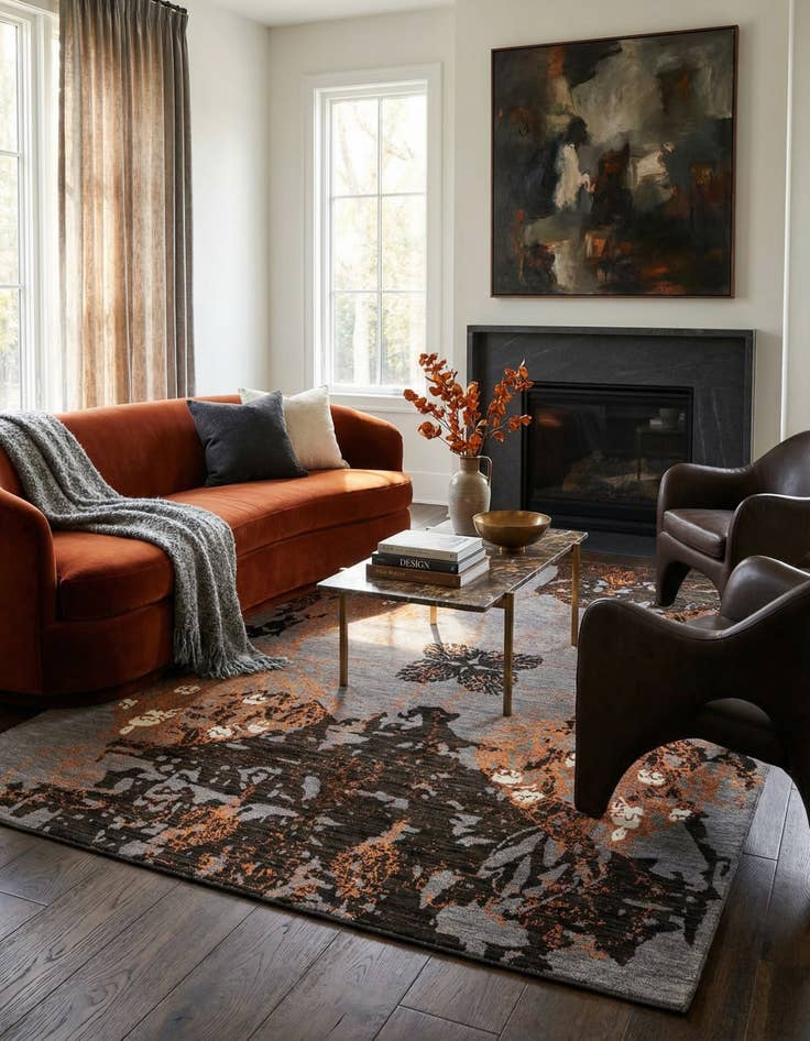 Detail image of 5' 5 x 7' 10 Hand Knotted Anar Rug