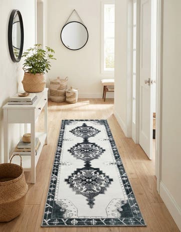 2' x 6' Washable Timeless Runner Rug