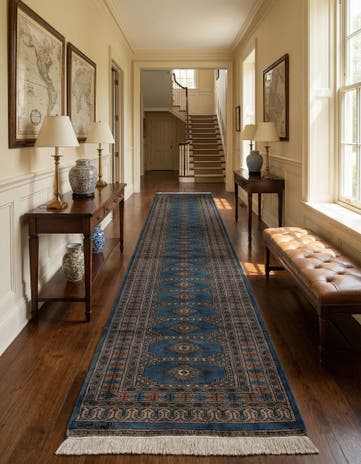 2' 8 x 8' 10 Hand Knotted Bokhara Oriental Wool Runner Rug