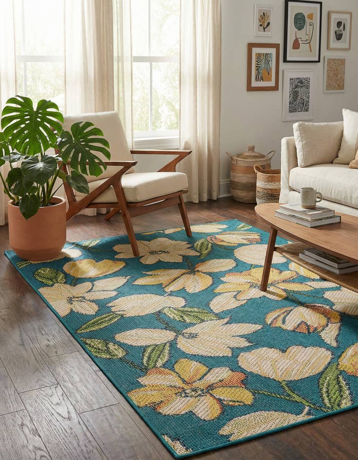 Detail image of 4' x 6' Easy-Clean Baja Indoor / Outdoor Rug