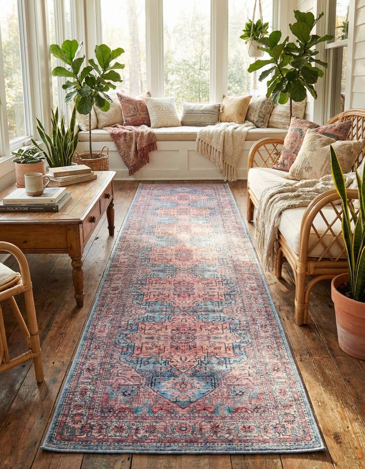 Detail image of 2' 7 x 13'  Washable Maahru Runner Rug