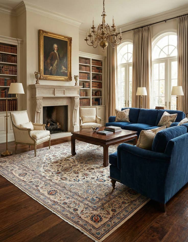 Detail image of 7' 10 x 10' 9 Kashan Wool Rug