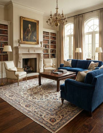 7' 10 x 10' 9 Kashan Wool Rug