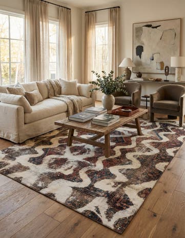 7' 3 x 10' 7 Hand Knotted Ultra Vintage Persian Wool Rug