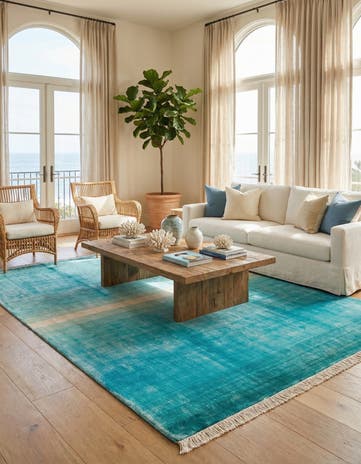 6' 7 x 9' 9 Hand Knotted Darya Wool Rug