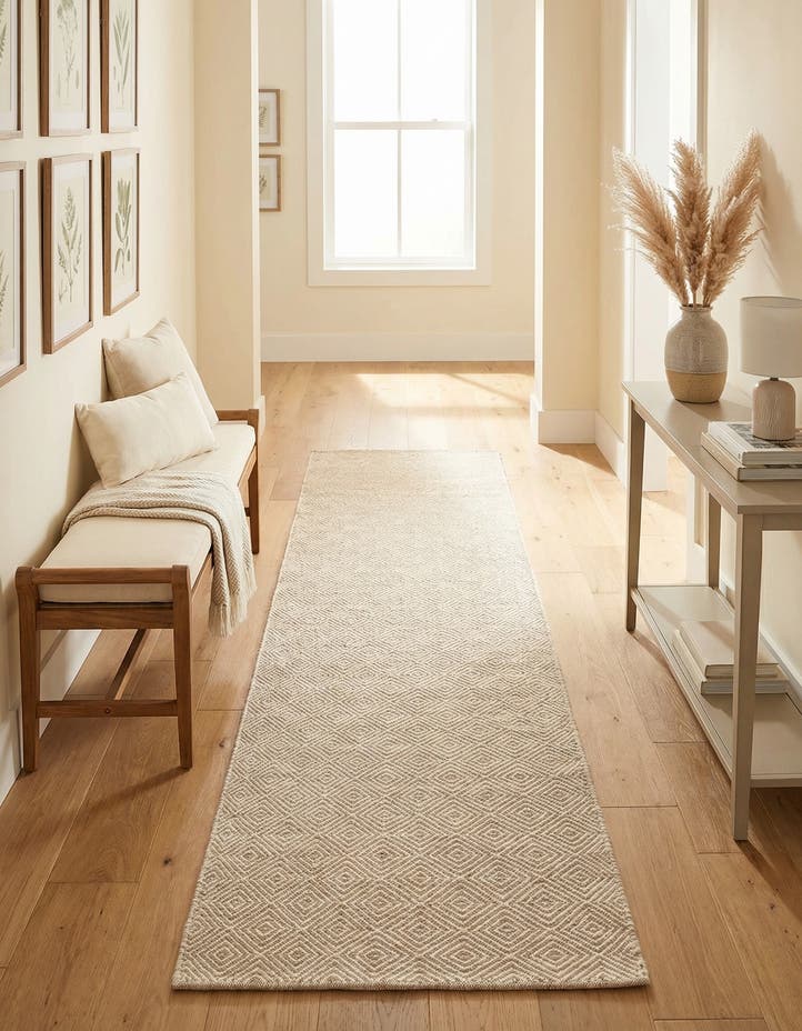 2' 7 x 14' 1 Hand Woven Geo Trellis Flatweave R...