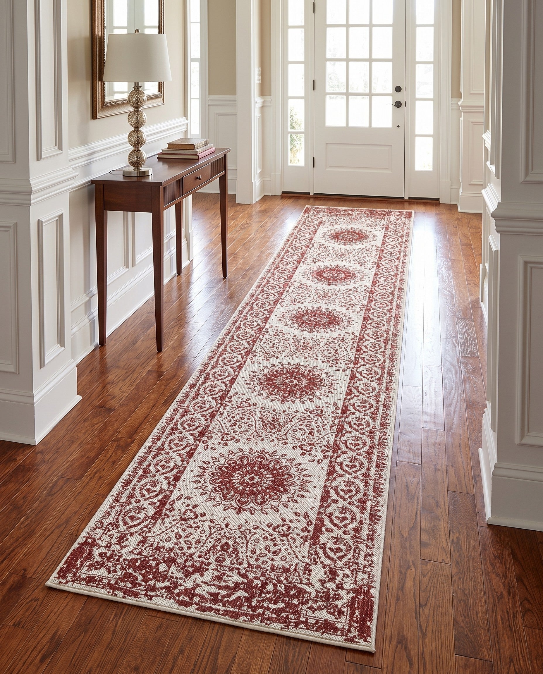 2' 7 x 12' Easy-Clean Traditional Indoor / Outdoor Runner Rug