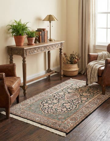 2' 11 x 5' Hand Knotted Kashmir Oriental Wool Rug