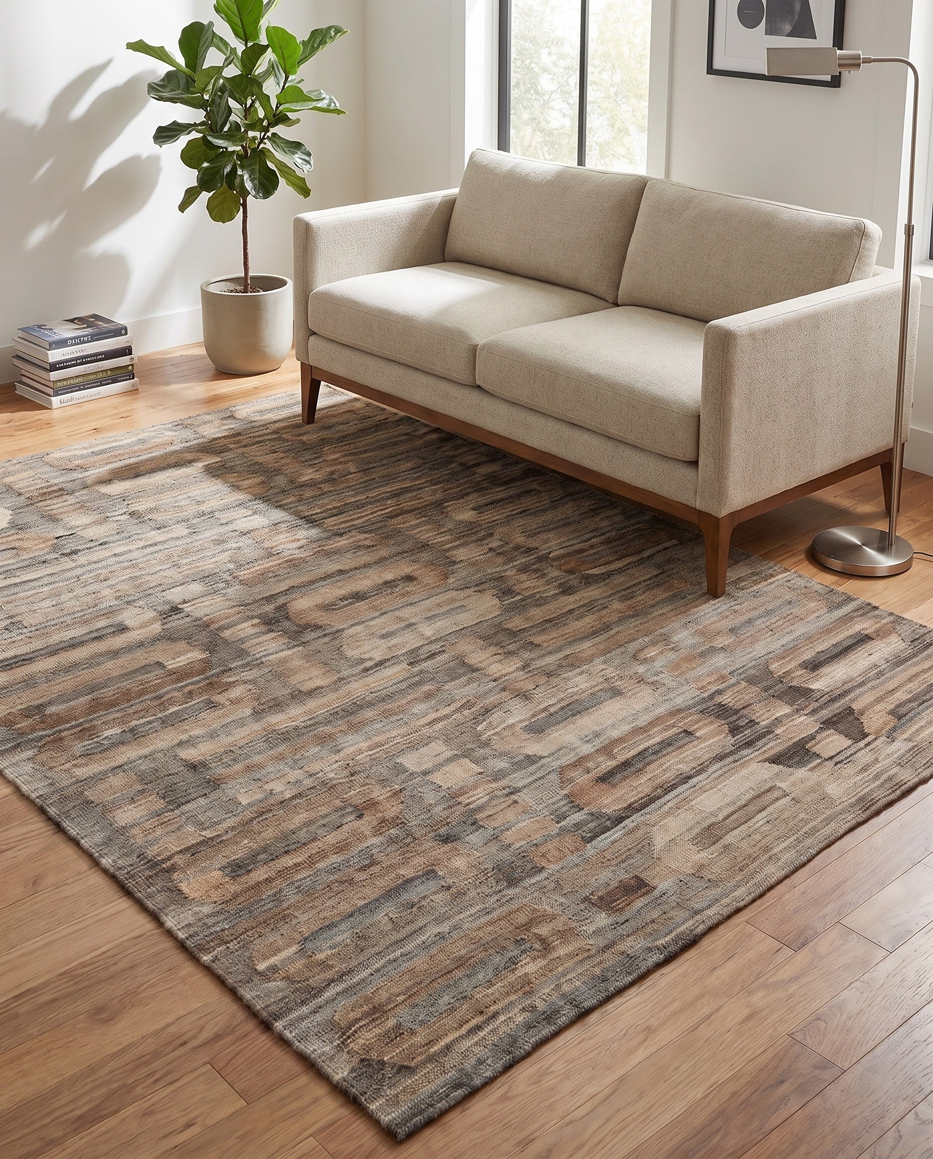 5' x 6' 6 Hand Woven Kilim Modern Wool Rug
