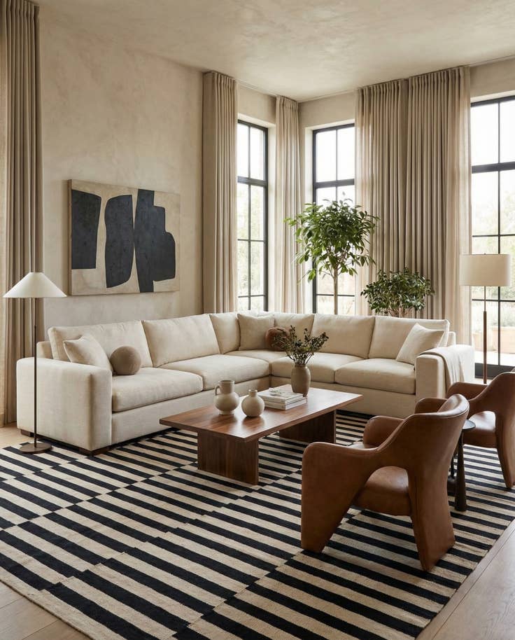 Detail image of 8' 2 x 11' 2 Hand Woven Kilim Modern Wool Rug