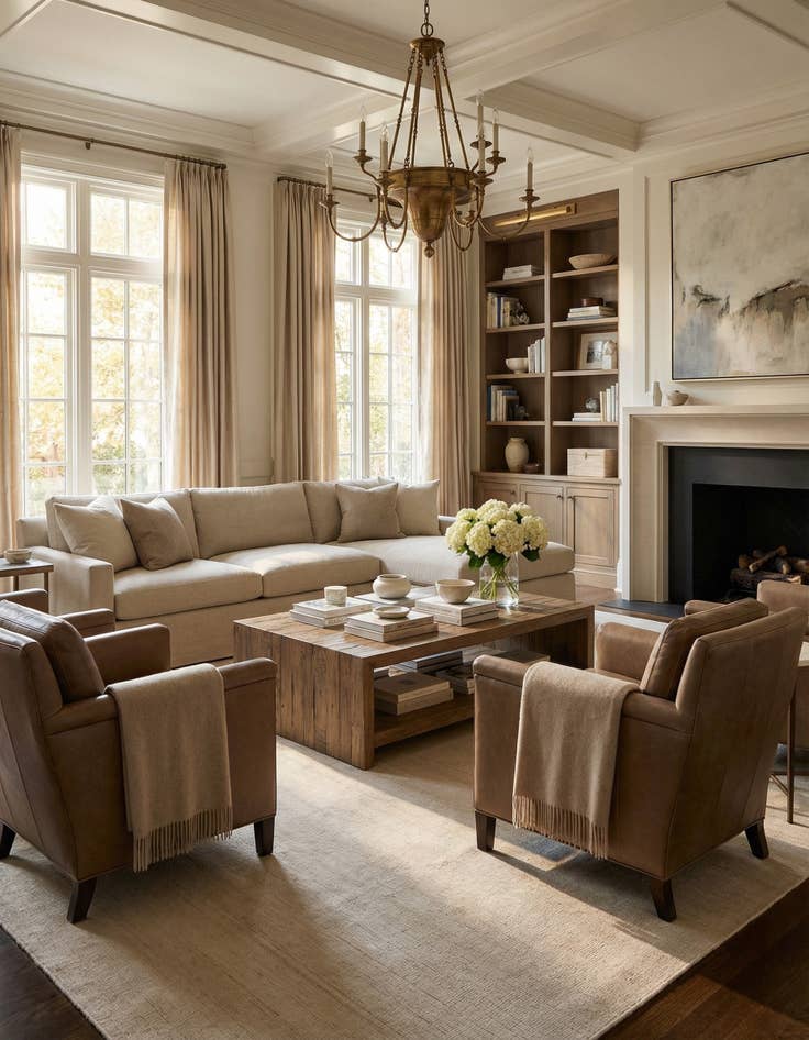 Detail image of 13' x 13' 11  Hand Woven Jill Zarin English Manor Wool Rug