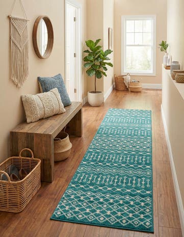 2' 7 x 12' Moroccan Trellis Runner Rug