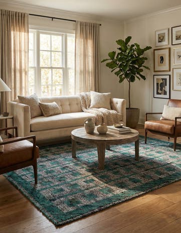 5' x 6' 8 Hand Knotted Darya Wool Rug