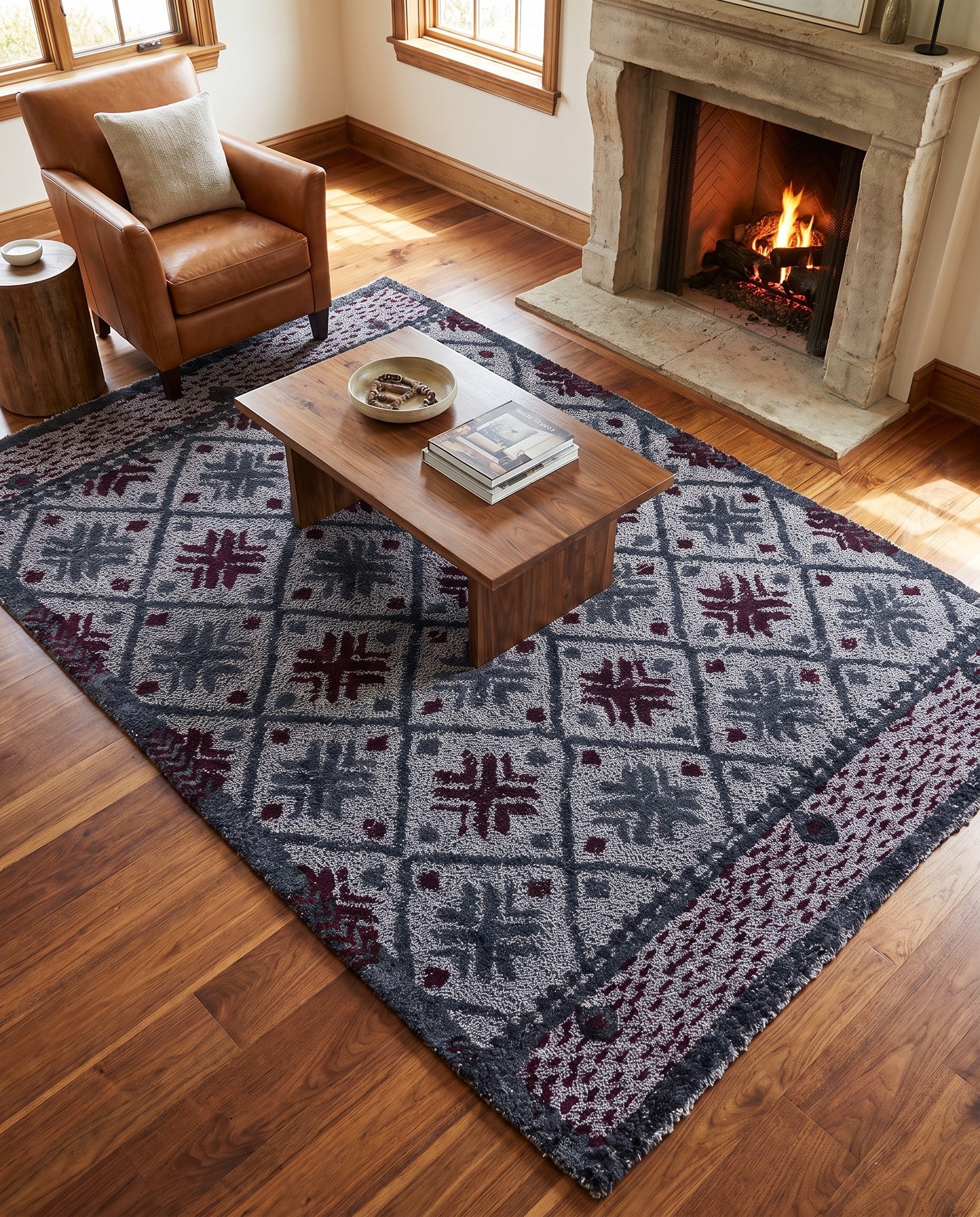 4' 10 x 6' 10 Hand Knotted Darya Wool Rug