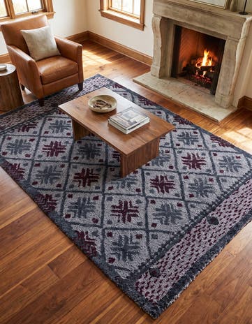 4' 10 x 6' 10 Hand Knotted Darya Wool Rug