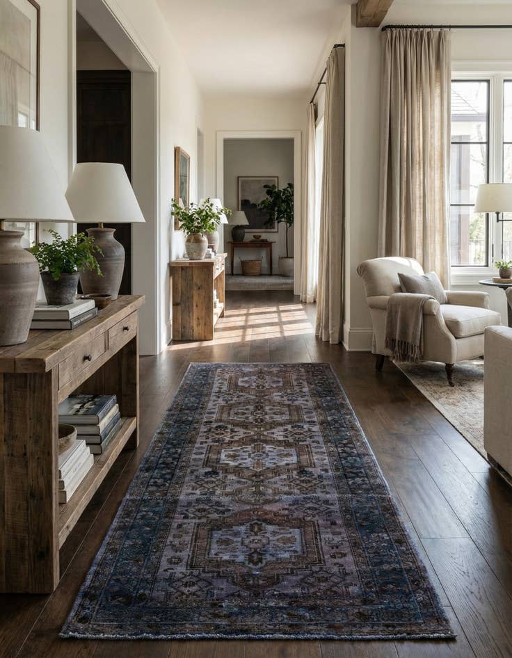 Detail image of 3' 6 x 8' 10  Hand Knotted Ultra Vintage Persian Wool Runner Rug