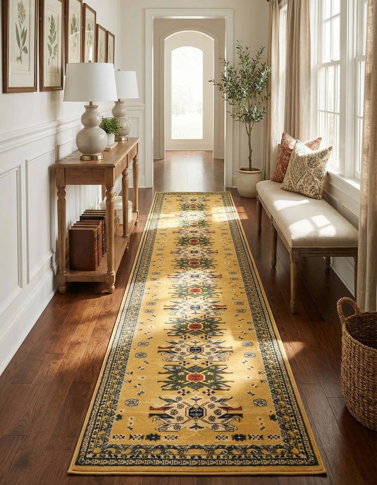 Detail image of 3' x 16' 5 Heriz Design Runner Rug