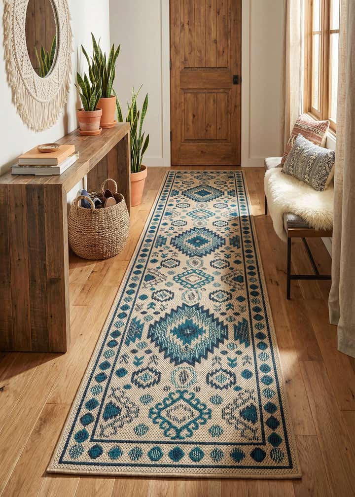 2' 7 x 10' Easy-Clean Baja Indoor / Outdoor Runner Rug
