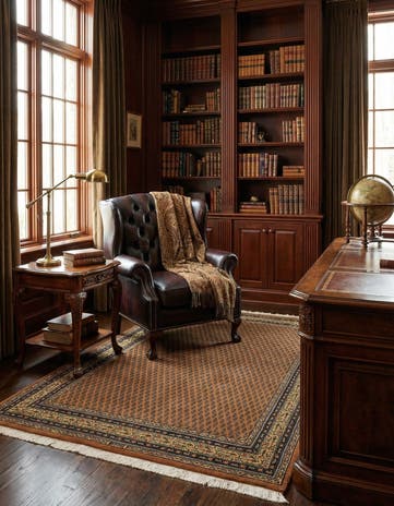 4' 7 x 6' 7 Hand Knotted Mir Oriental Wool Rug