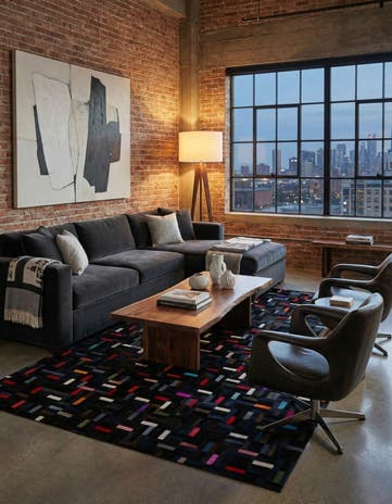 5' 1 x 7' 11 Cowhide - Patchwork Rug