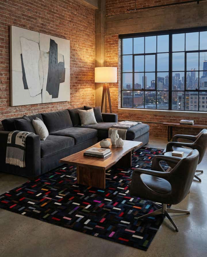 5' 1 x 7' 11 Cowhide - Patchwork Rug