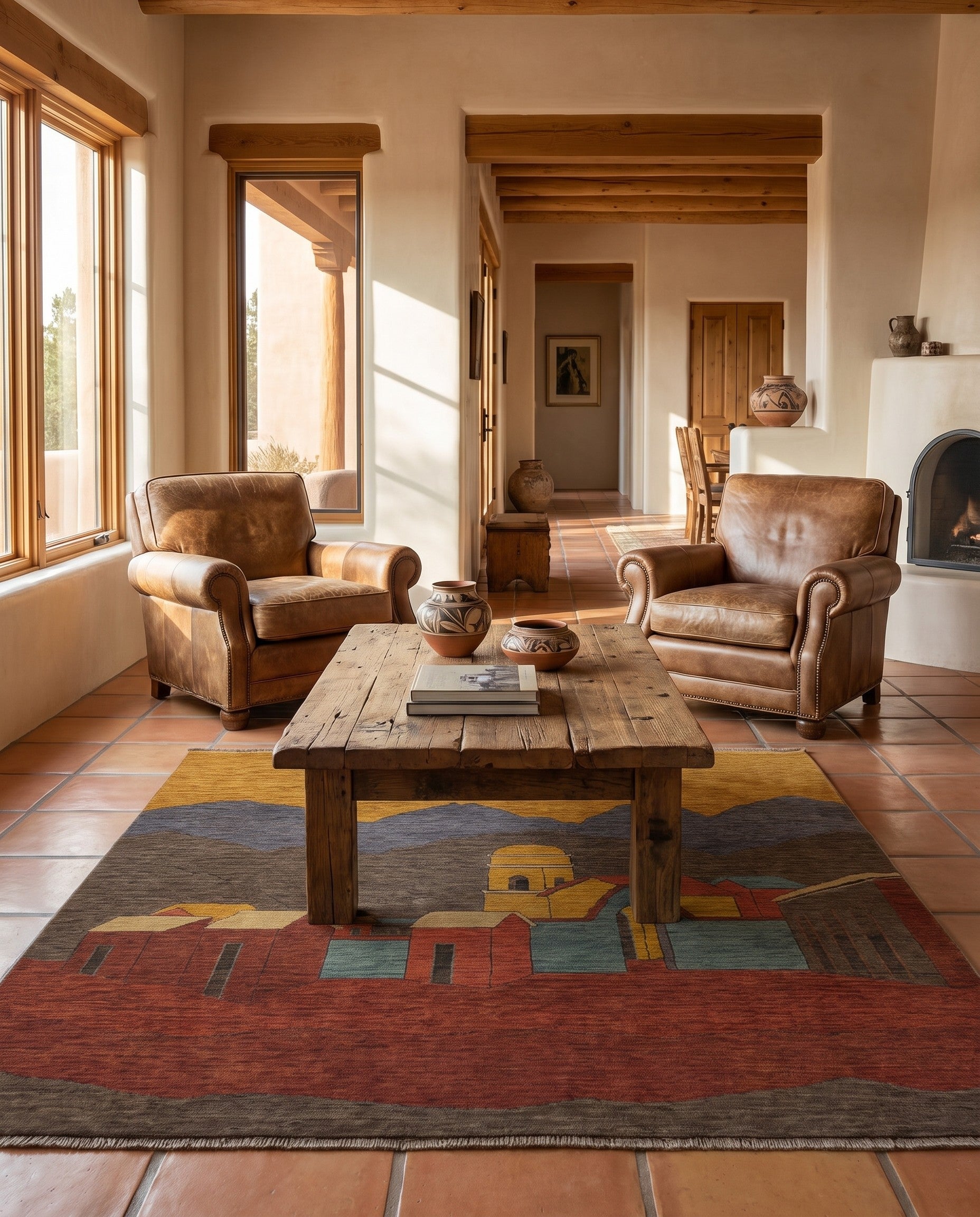 6' 6 x 6' 6 Hand Knotted Ziegler Modern Square Rug