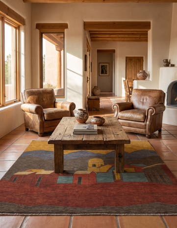 6' 6 x 6' 6 Hand Knotted Ziegler Modern Square Rug