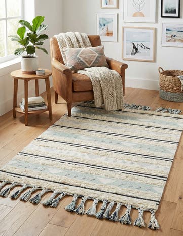 4' 1 x 6' 1 Hand Woven Arizona Wool Rug