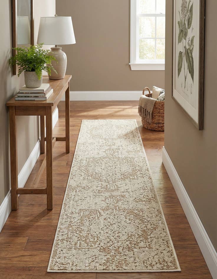 Detail image of  2' x 8'  Washable Traditional Indoor / Outdoor Runner Rug
