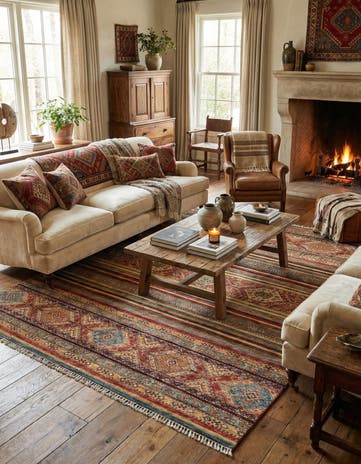 8' 1 x 9' 8 Torkman Wool Rug
