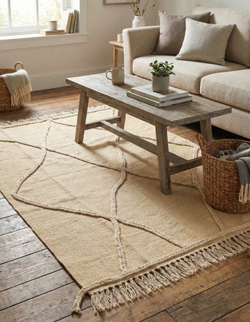 3' 5 x 4' 9 Hand Knotted Moroccan Wool Rug