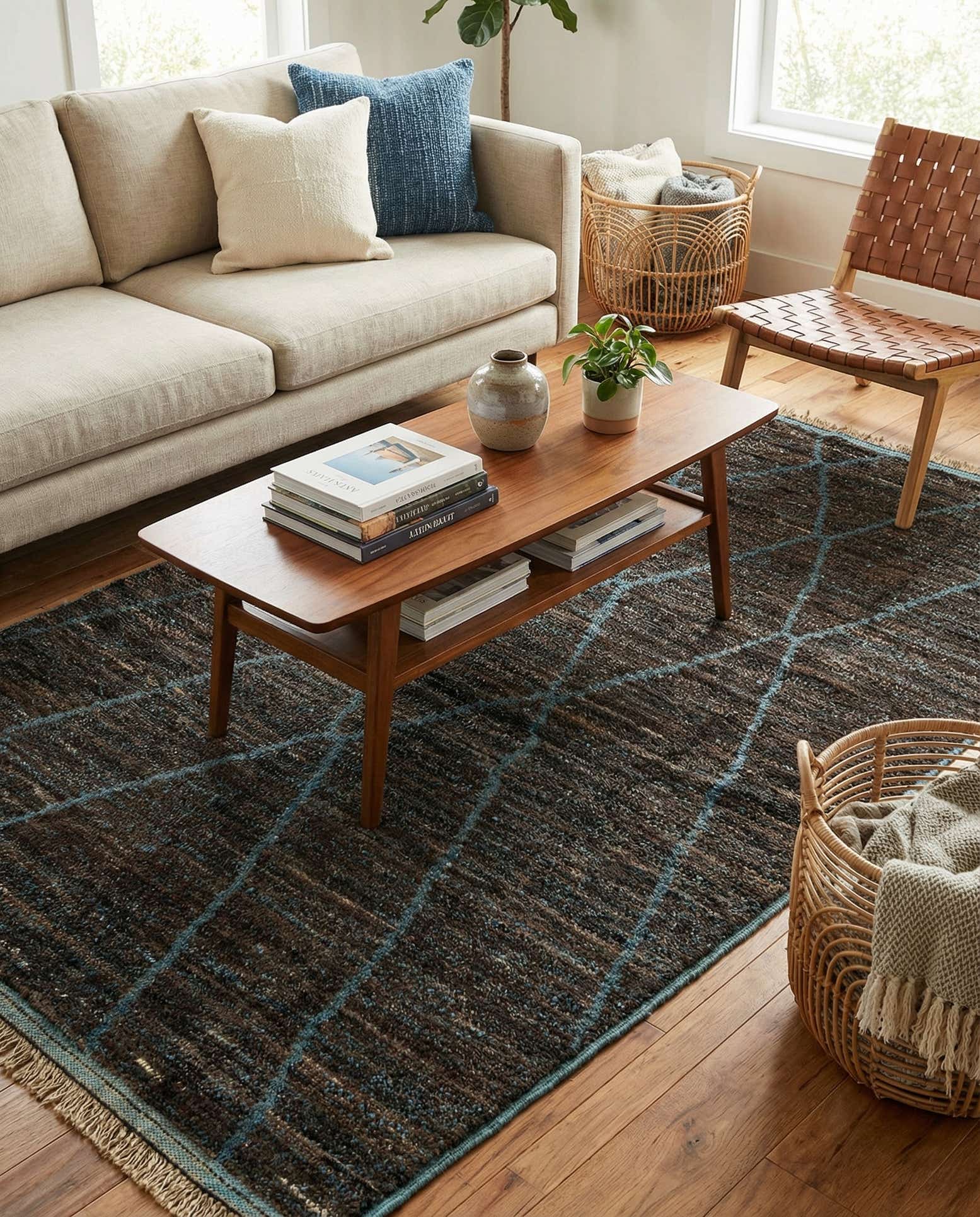 5' x 8' Hand Knotted Moroccan Wool Rug