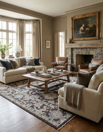 8' 3 x 10' 9 Hand Knotted Oushak Wool Rug