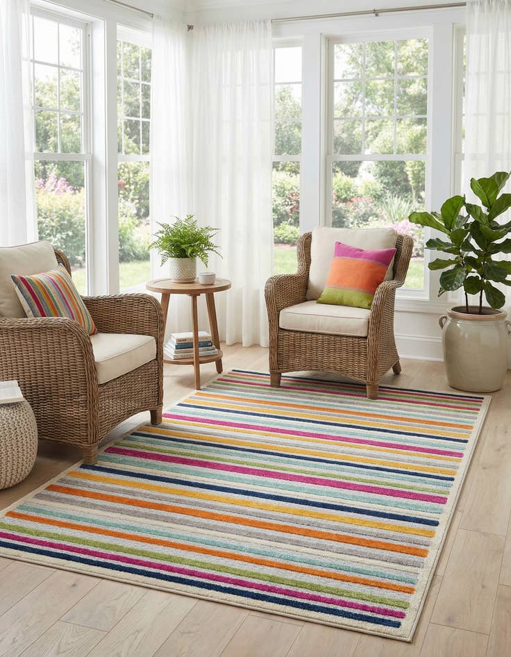 Detail image of 4' x 6' Easy-Clean Aruba Indoor / Outdoor Rug